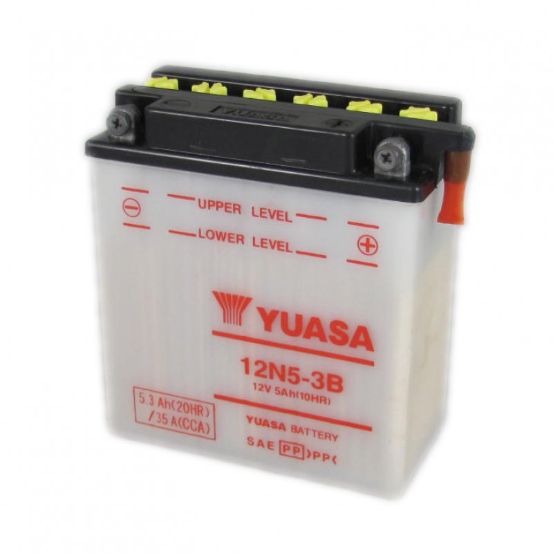 Yuasa Motorcycle Battery 12N5-3B 12V 5Ah From County Battery - County ...