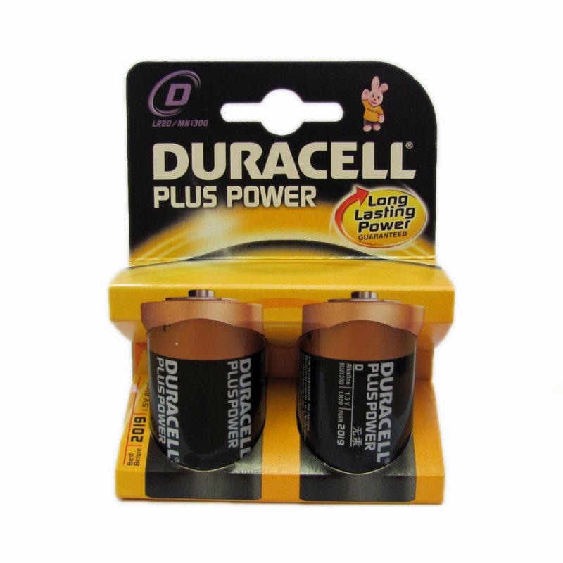 Duracell D Cell Battery Pack of 2 MN1300 County Battery