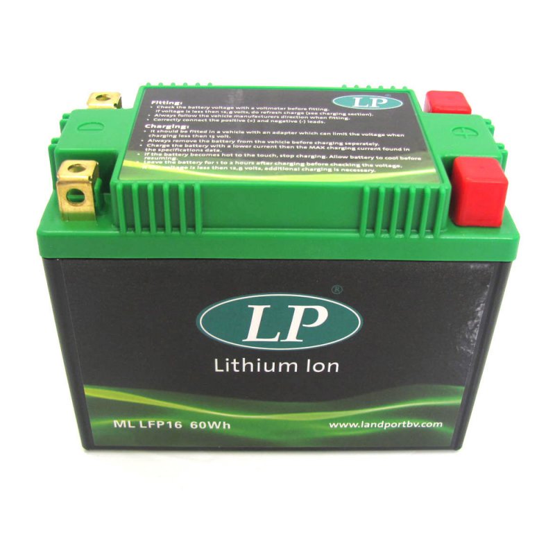 Landport Lithium Motorcycle Starter Battery ML LFP16 60Wh 300 CCA