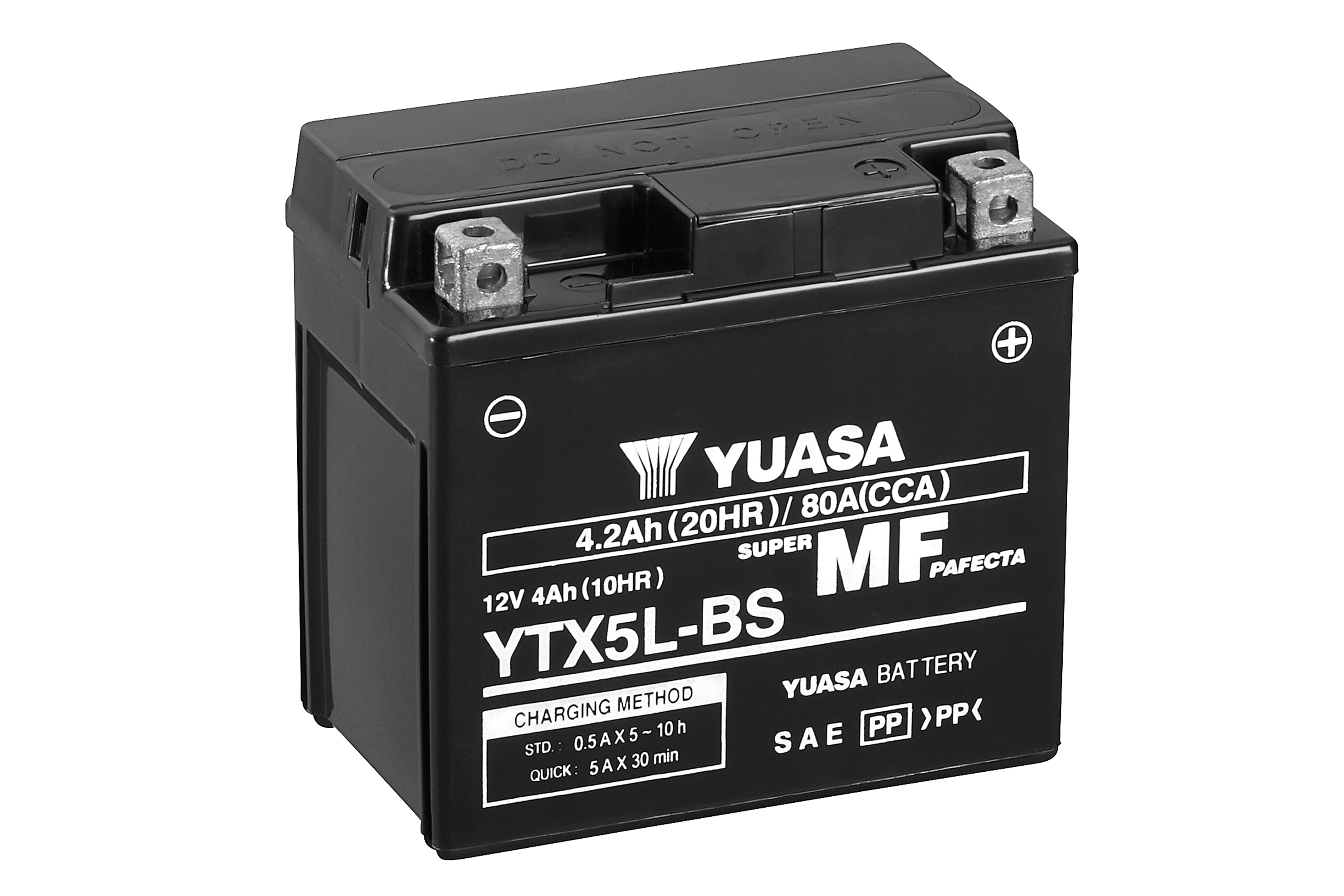 Caltric YTX5L-BS AGM Battery 12V 4AH For Suzuki – Replaces 33610-40B30, 33610-40B20