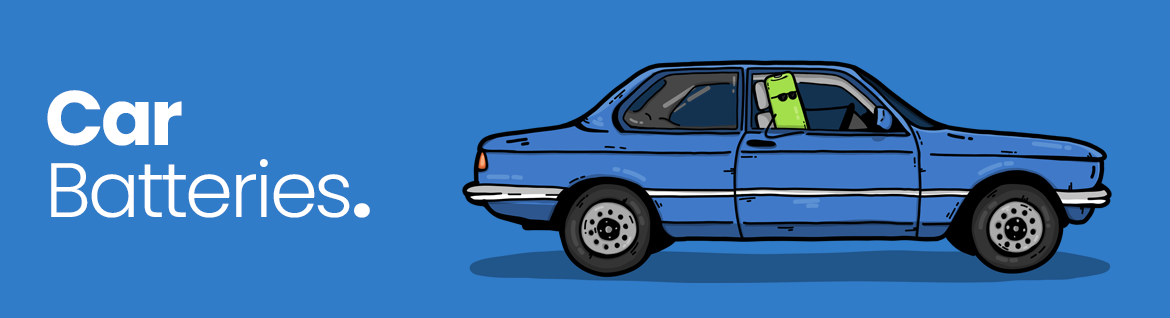 Car & Van Batteries graphic with illustration of car