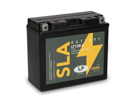 Landport LT12B-4 AGM motorcycle battery.