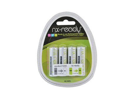 nx-ready Ni-Mh rechargeable AA battery 4 pack